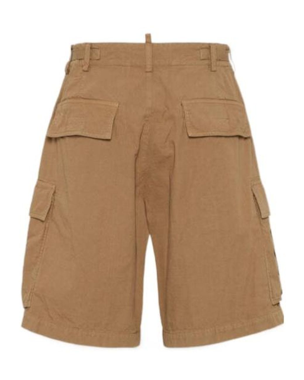 DSquared² Brown Cotton Cargo Shorts for men