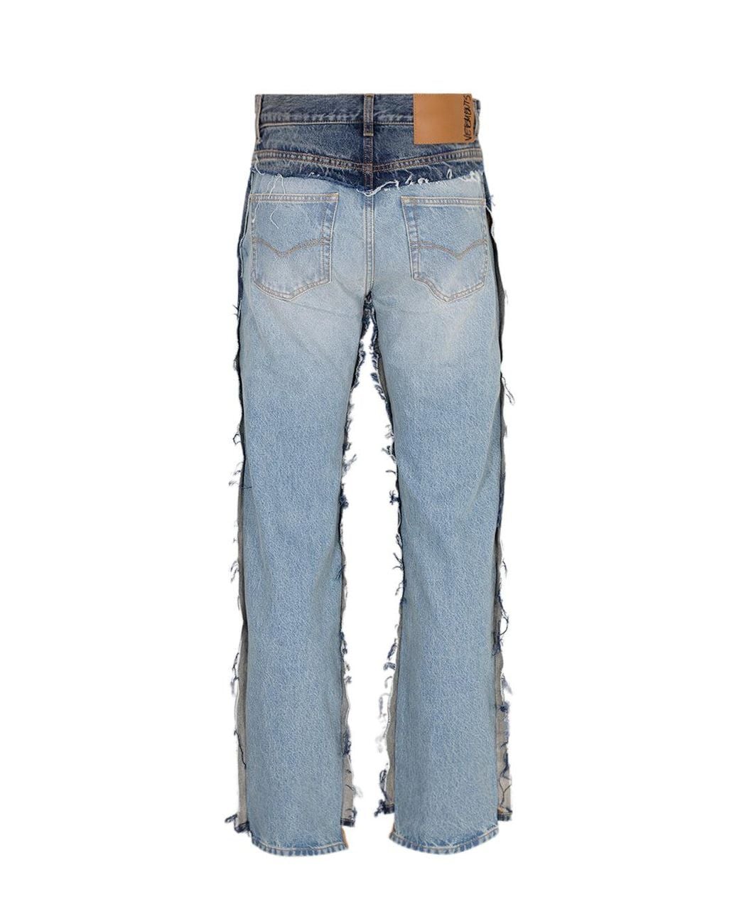 Vetements Blue Cut-Up Back Jeans for men