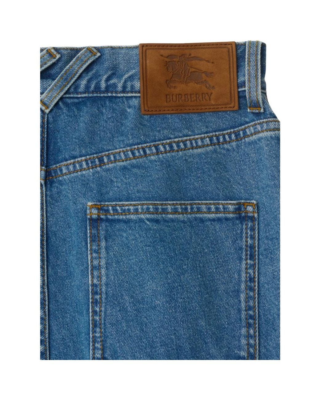 Burberry Blue High Waist Bootcut Jeans