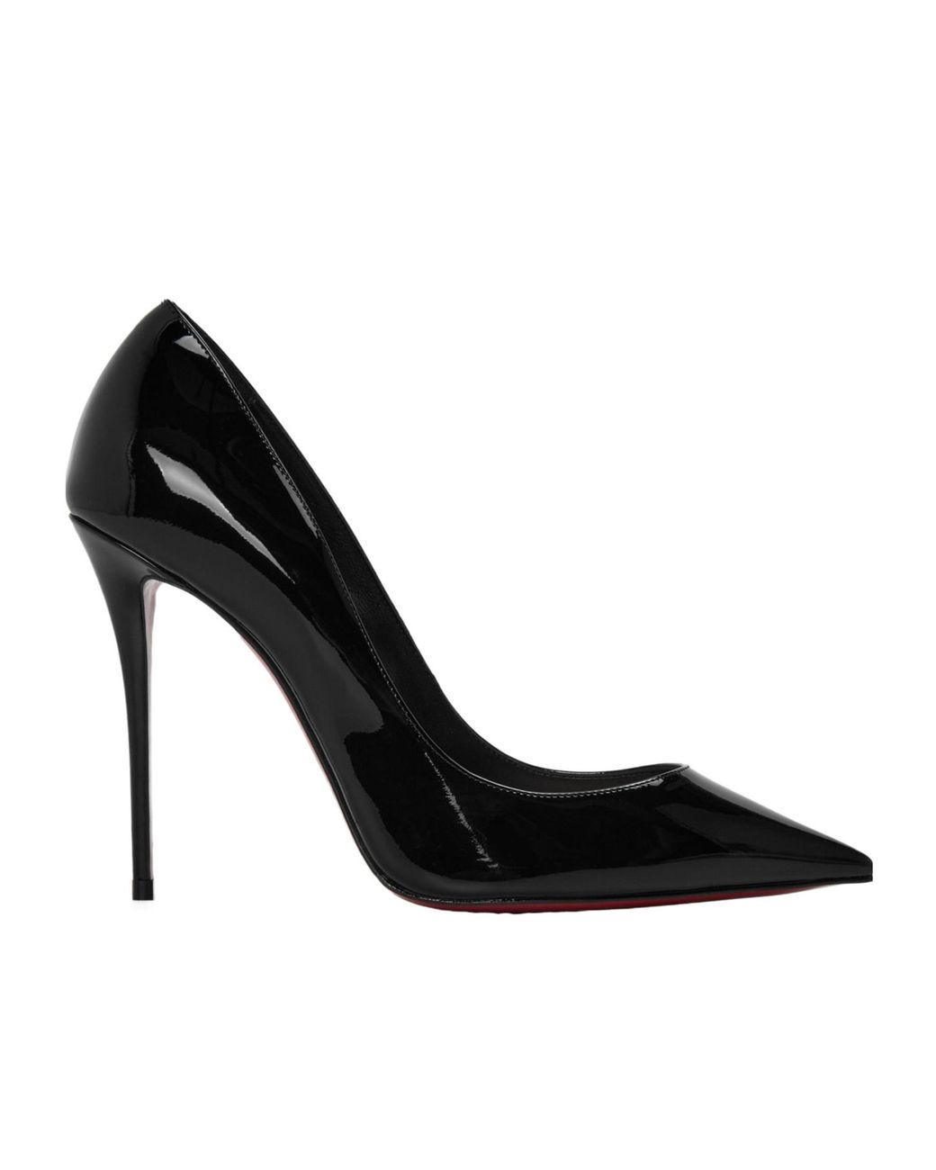 Christian Louboutin Black Pointed Toe Patent Leather Stiletto Pumps