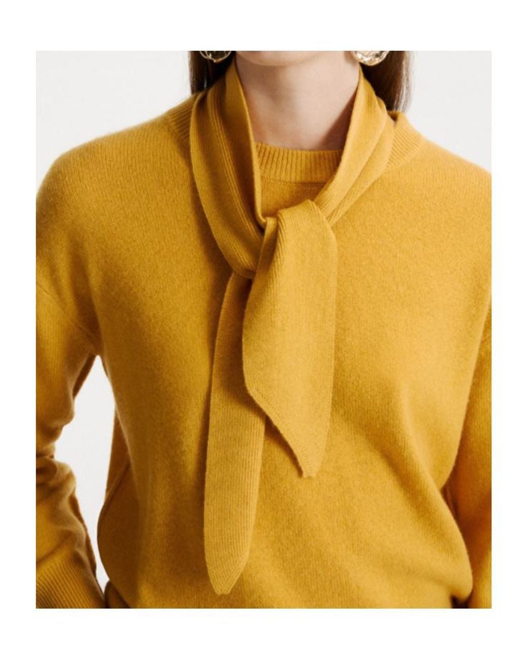Marella Yellow Cashmere And Wool Crew-Neck Jumper