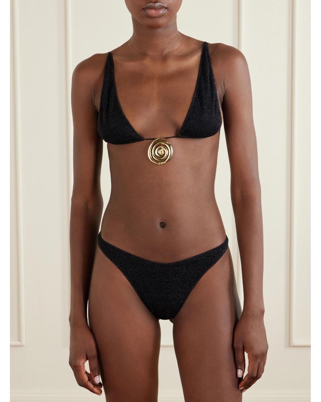 Oseree White Oséree Lurex Spiral Detail Bikini