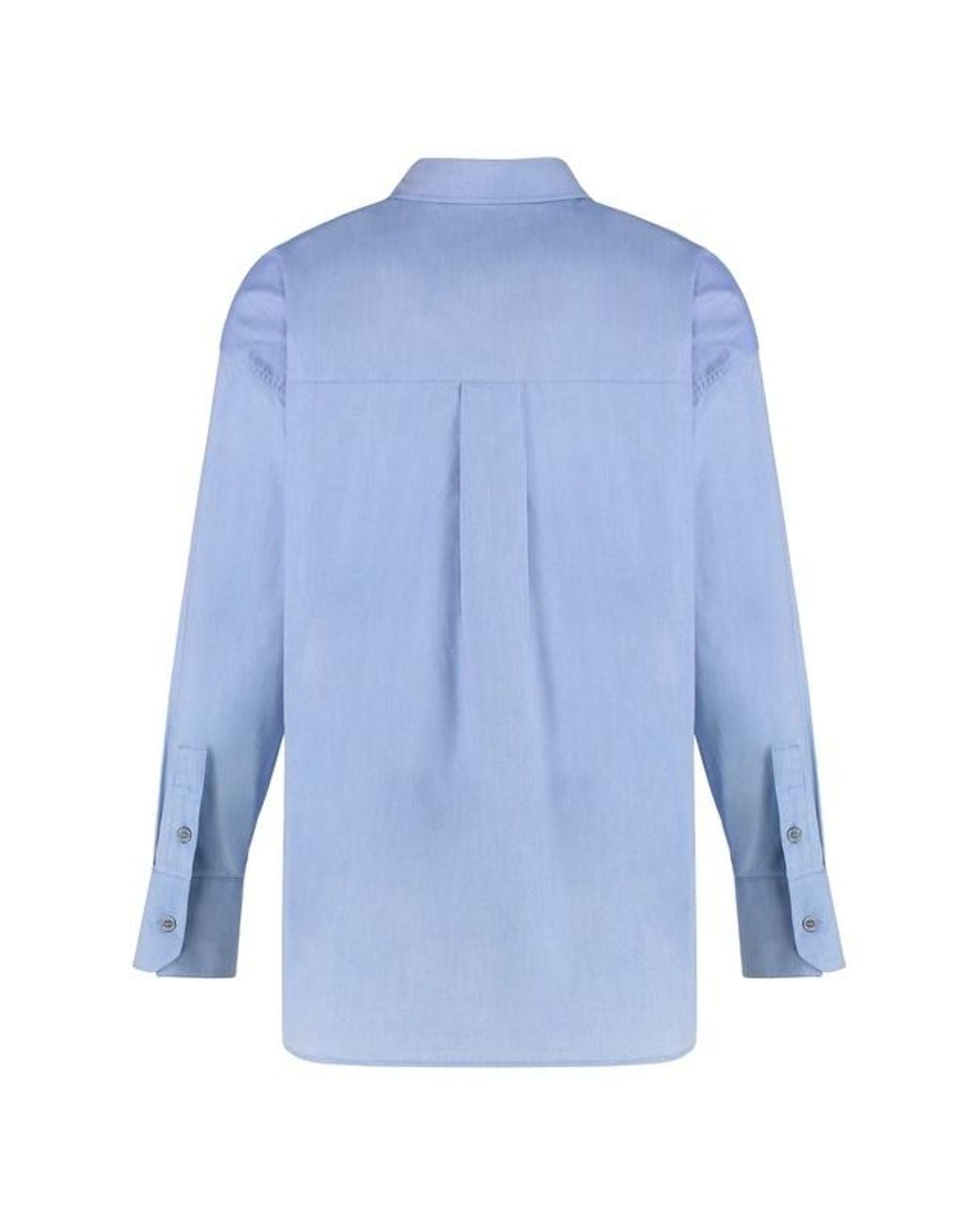 Max Mara Blue Cotton Oxford Shirt