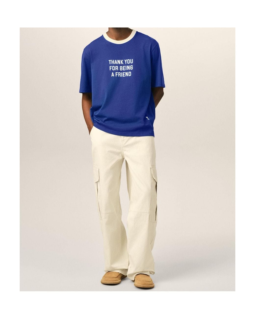 AMI Natural Ami Baggy-Fit Cargo Trousers for men