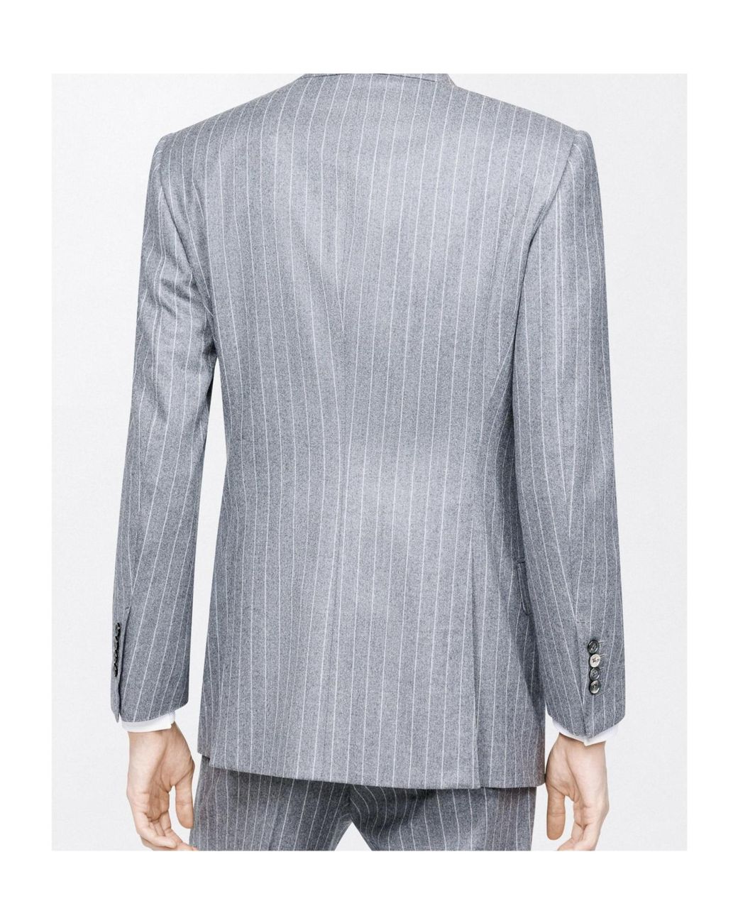 Tom Ford Blue Pinstripe Twill Flannel Colbert Jacket for men