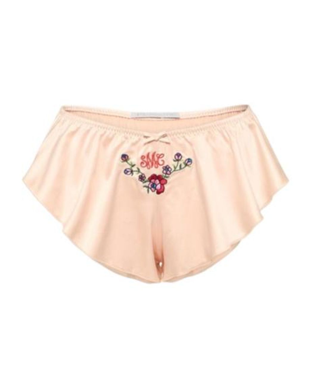 Stella McCartney Pink Embroidered Satin Sleep Shorts