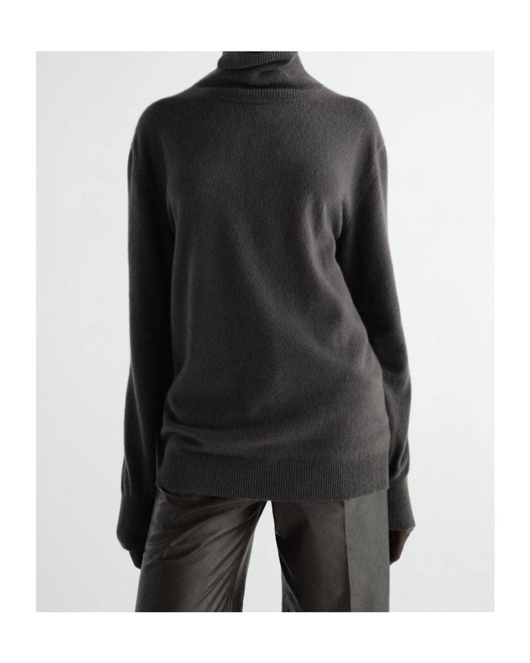Lemaire Gray Stand-Collar Sweater