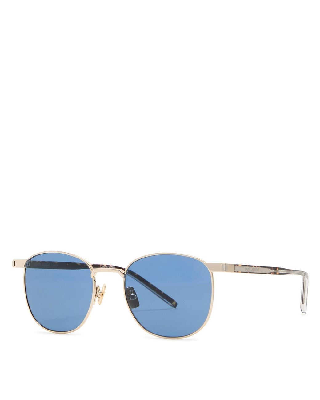 Visualize Meter Squared Saint Laurent Thin-Frame Square Sunglasses in Blue | Lyst