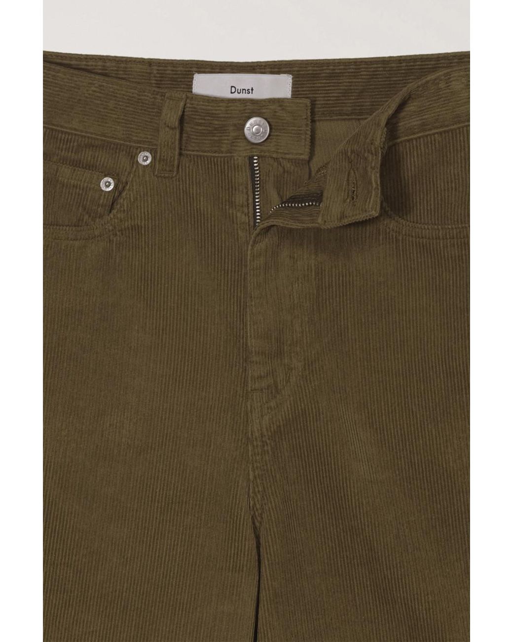 DUNST Green Casual Trousers With Belt Loops
