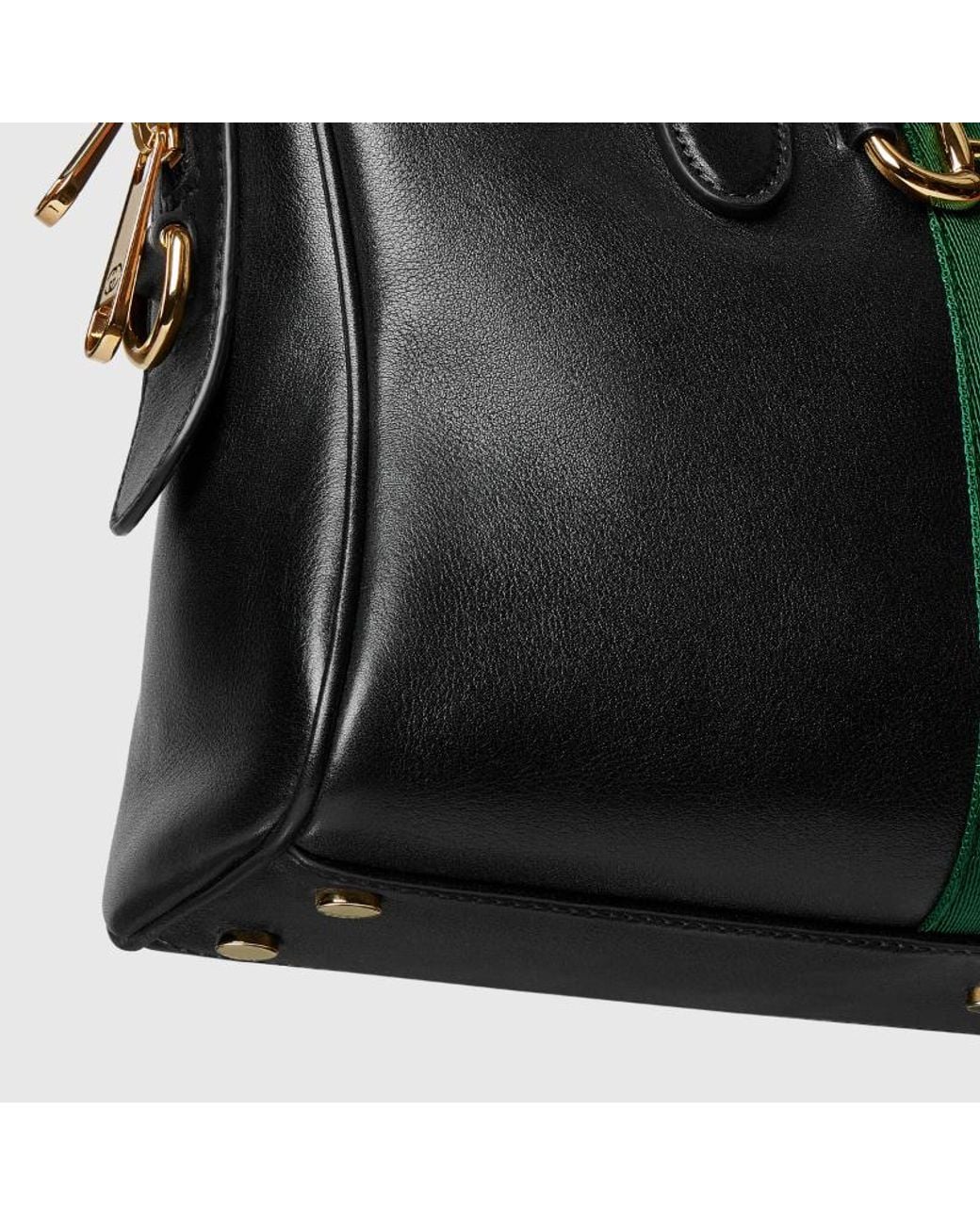 Gucci Black Borsetto Medium Boston Bag