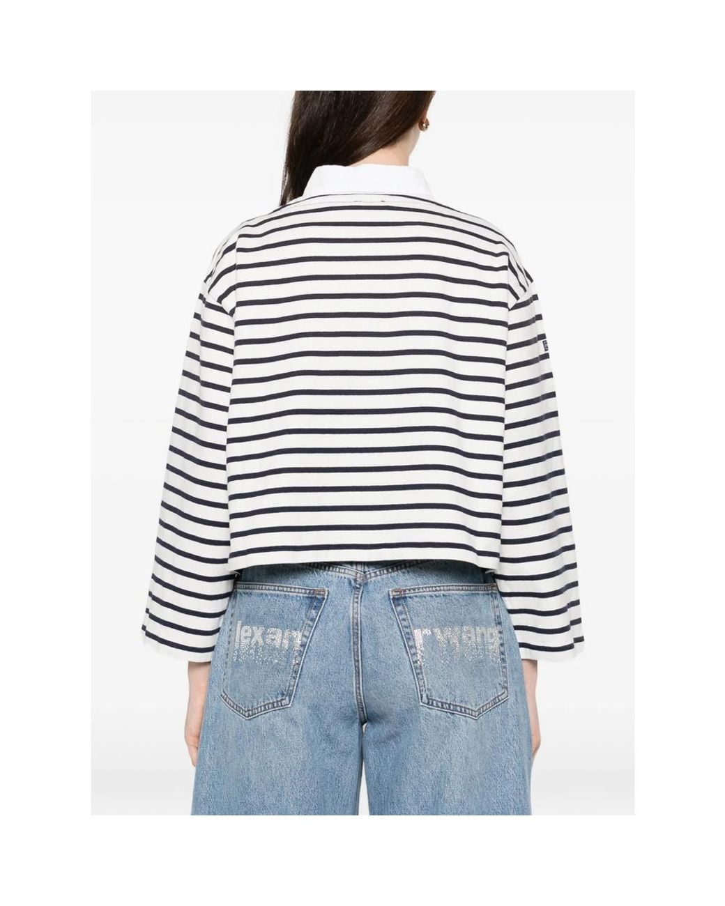 Polo Ralph Lauren White Striped Crewneck T-Shirt