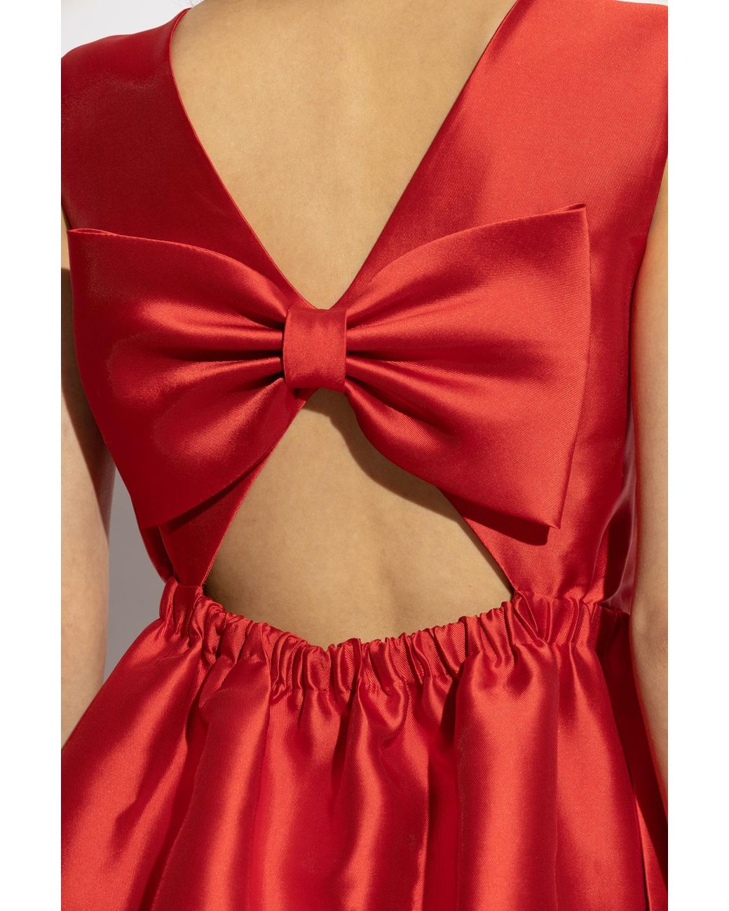 bcbg red dress High Slit Ball Gown Dahlia / 4