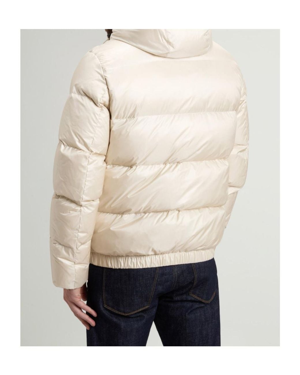 Woolrich Natural Pertex Hooded Puffer Jacket for men