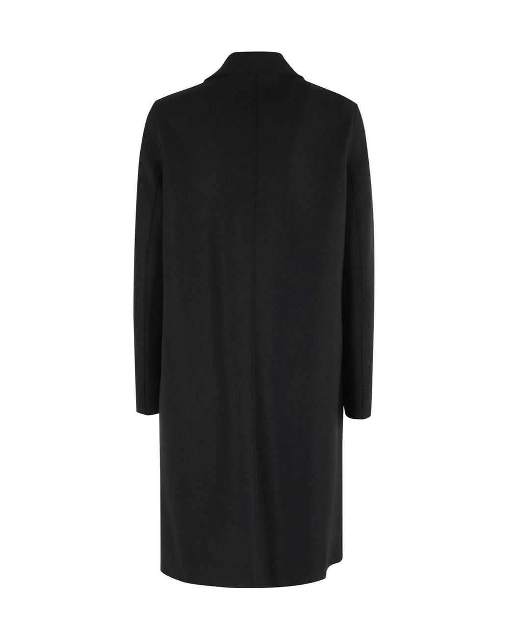 Harris Wharf London Black Virgin Wool Single-Breasted Coat