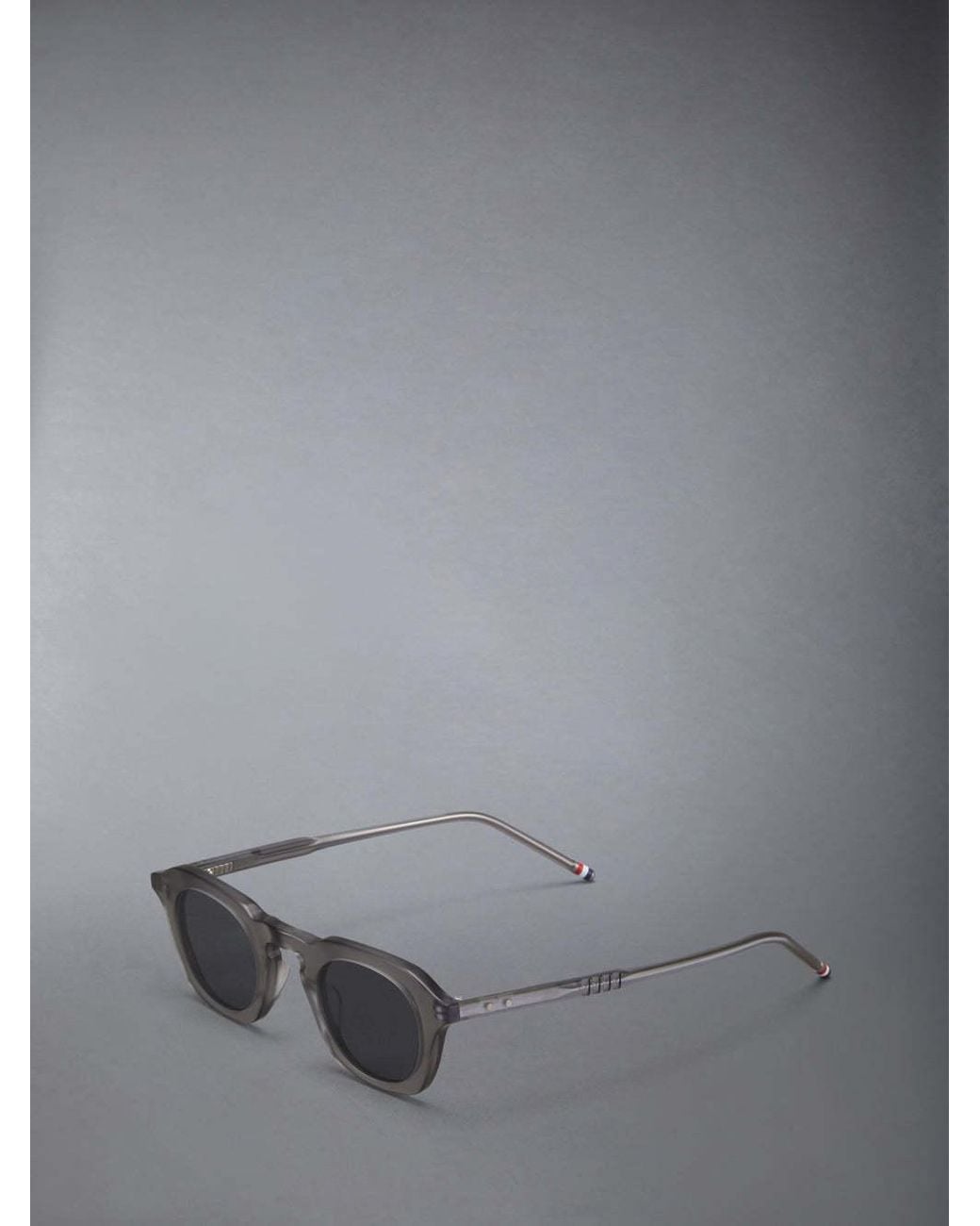 Thom Browne White Eyewear Oval Frame Sunglasses for men