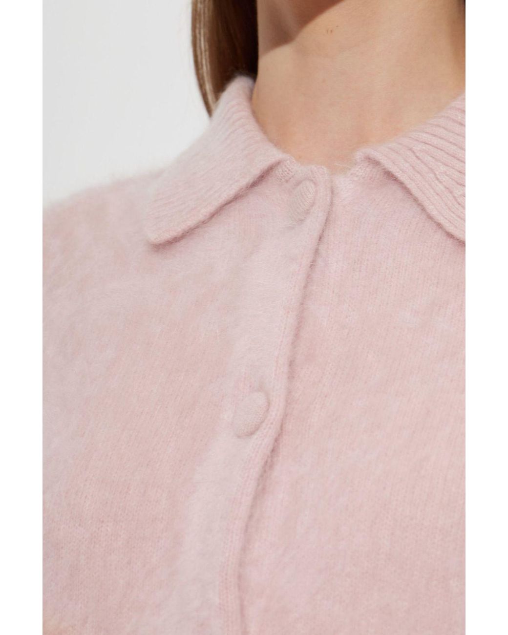 Rag & Bone Pink Short-Sleeve Knit Cardigan