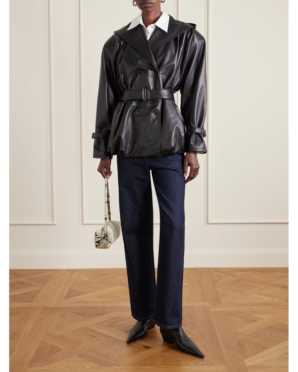 Magda Butrym Black Leather Jacket