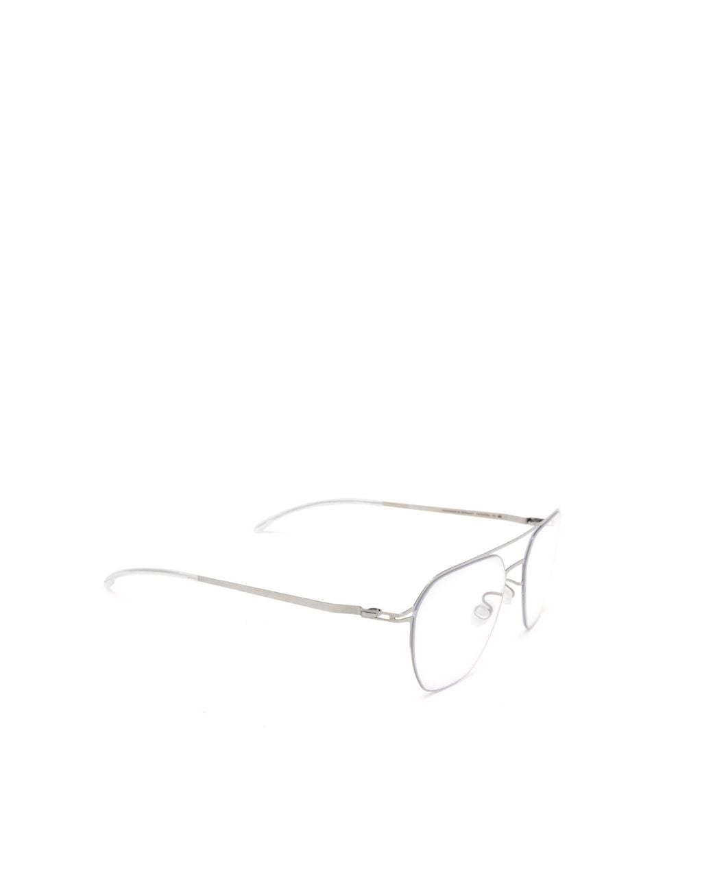 Mykita White Imba Aviator Frame Glasses for men