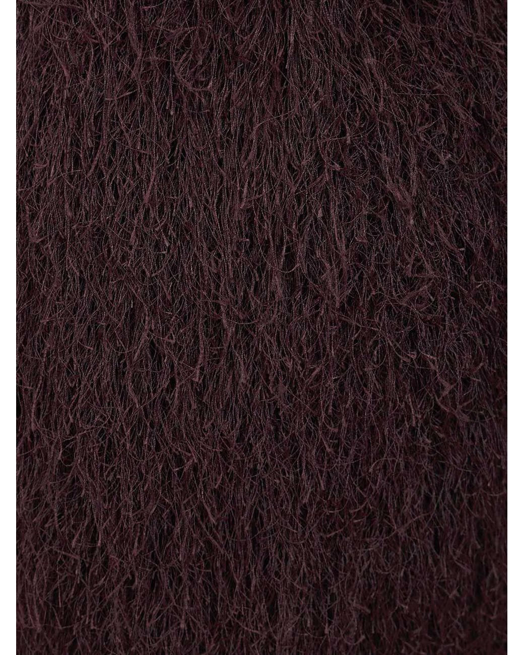 Dries Van Noten Purple Sokna Fringed Skirt
