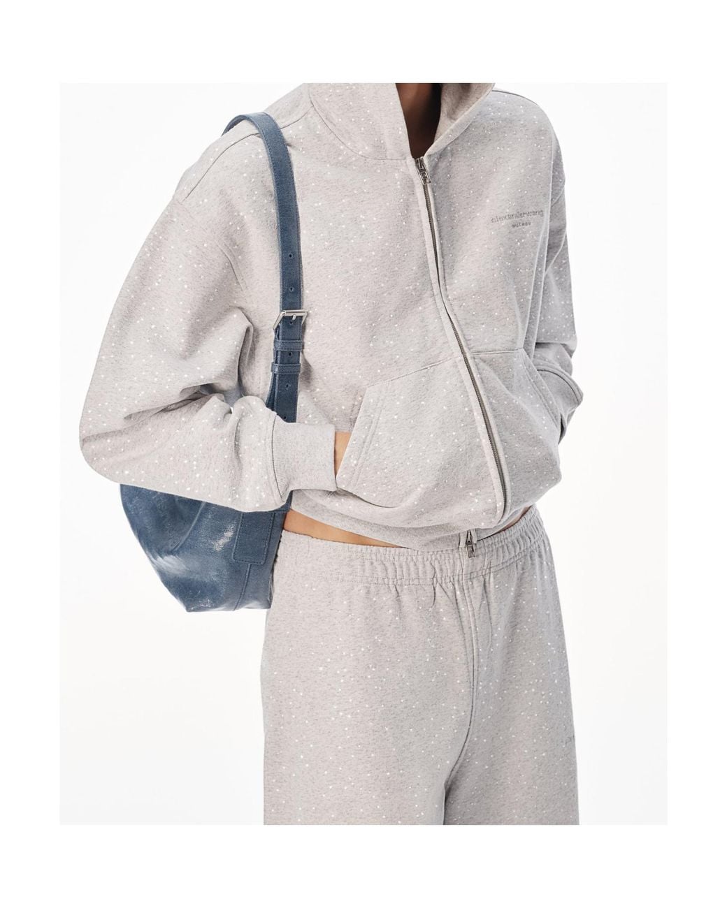 Alexander Wang Multicolor Embellished Zip-Up Hoodie