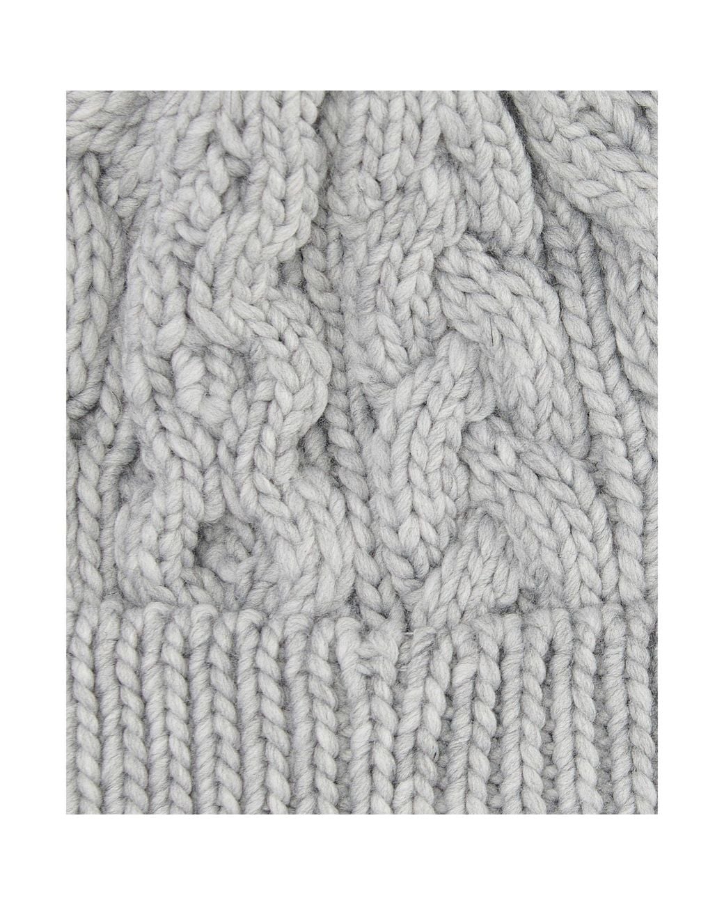 Barbour Gray Classic Cable Knit Beanie
