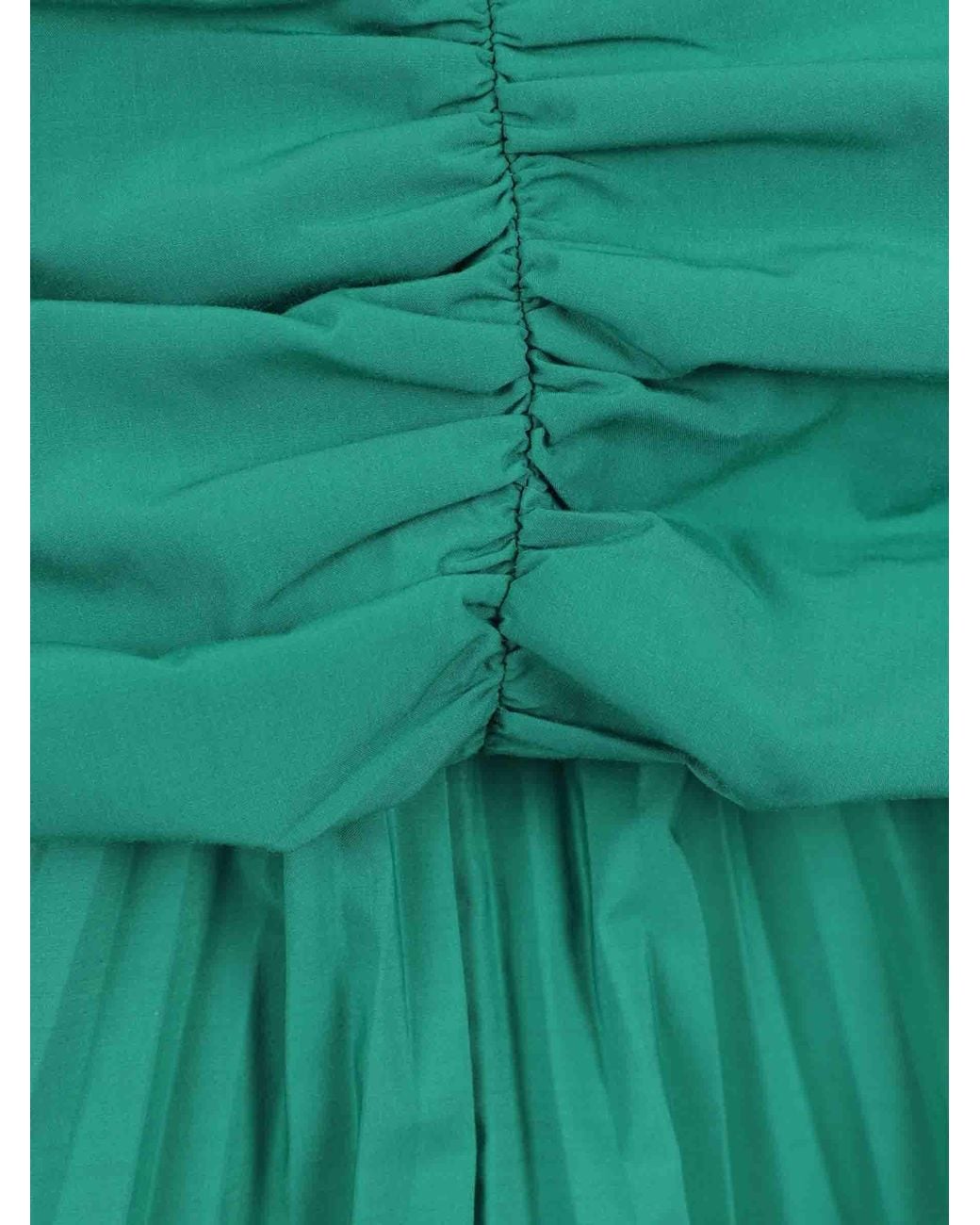 Jonathan Simkhai Green Vivianne Cutout Pleated Maxi Dress