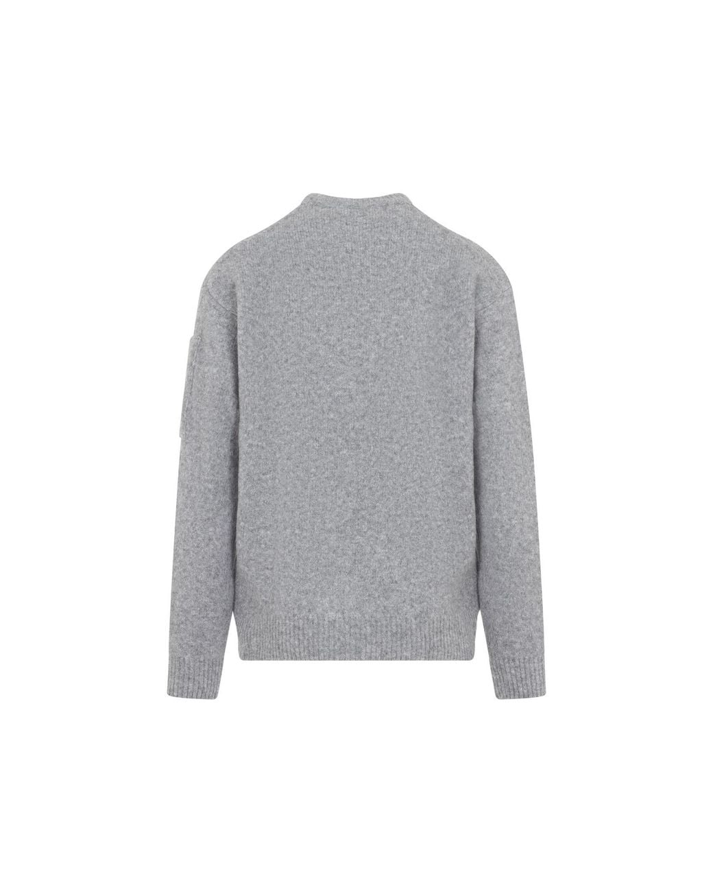 C P Company Gray Lens Crew Neck Knitted Sweater for men