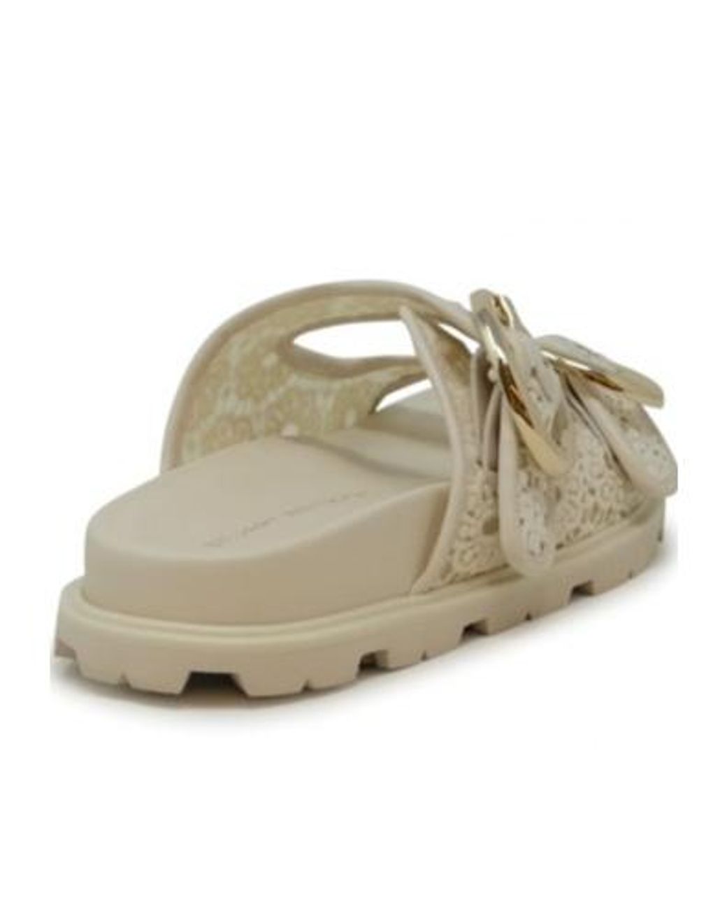 Stuart Weitzman White Flat Slippers