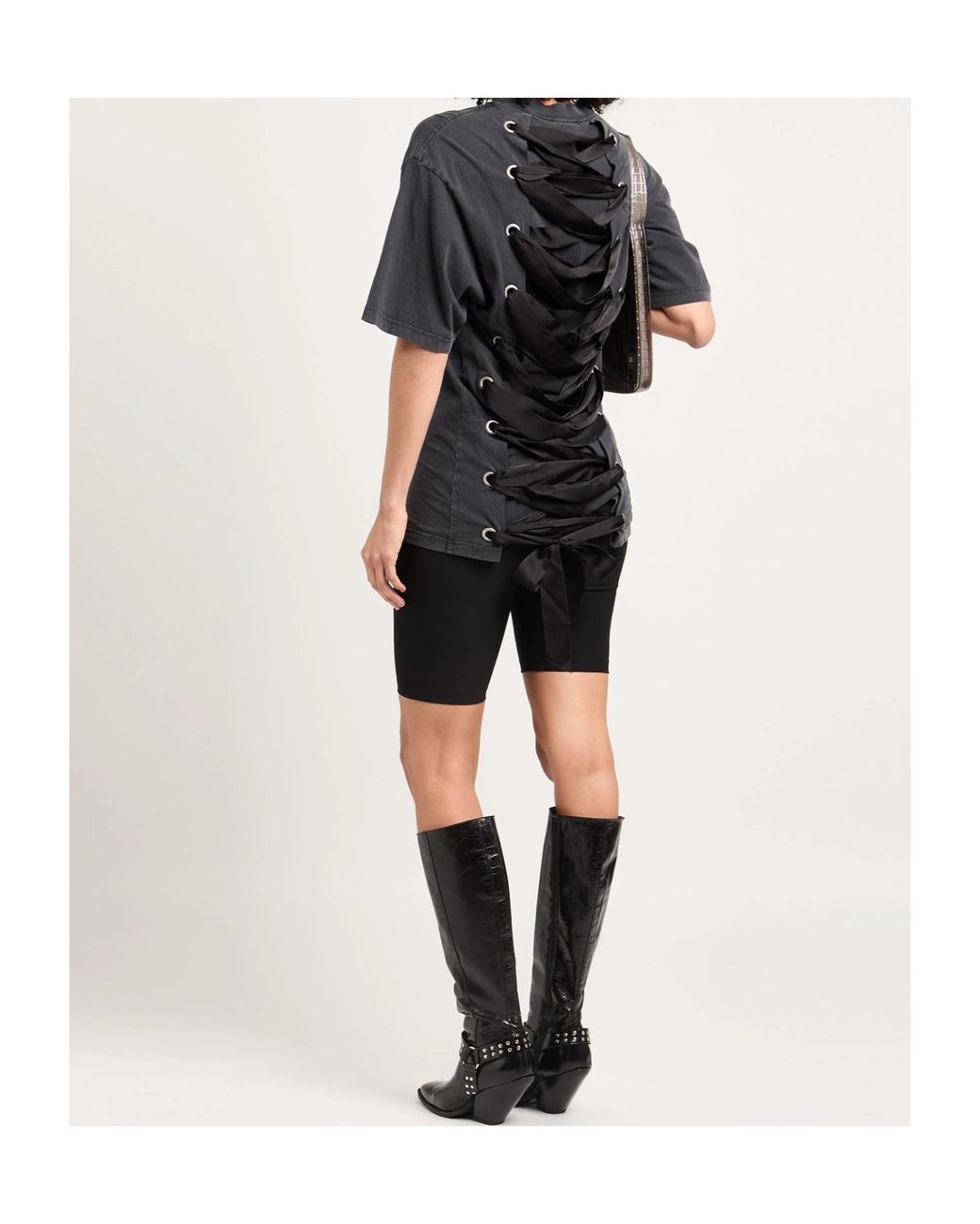 Balenciaga Black Round Neck Short Sleeve T-Shirt