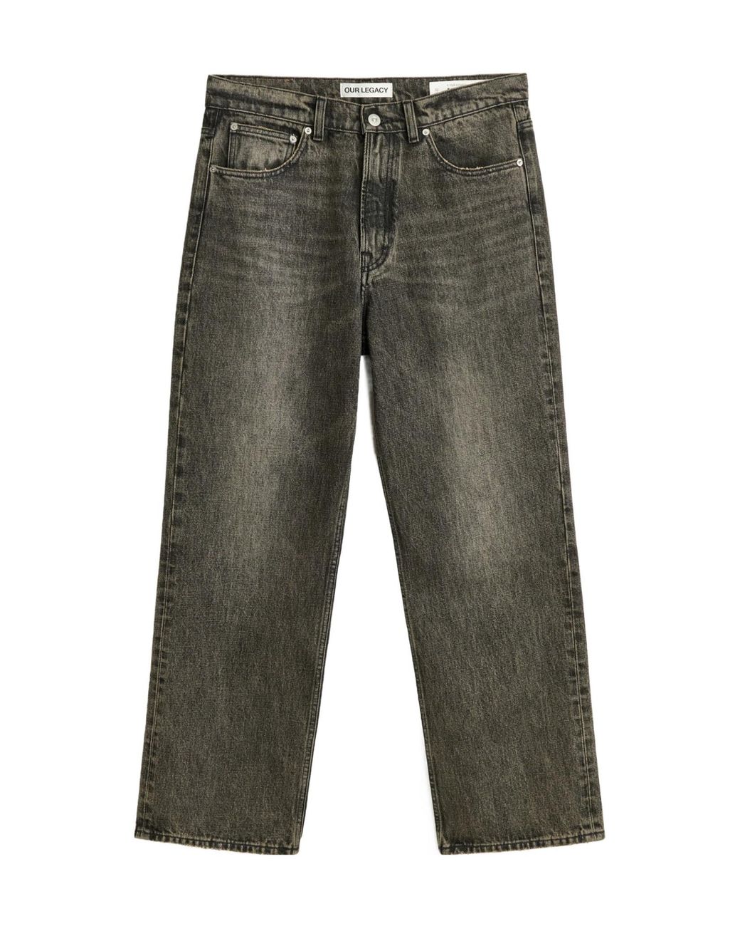 Our Legacy Gray Third Cut Straight-Leg Jeans for men
