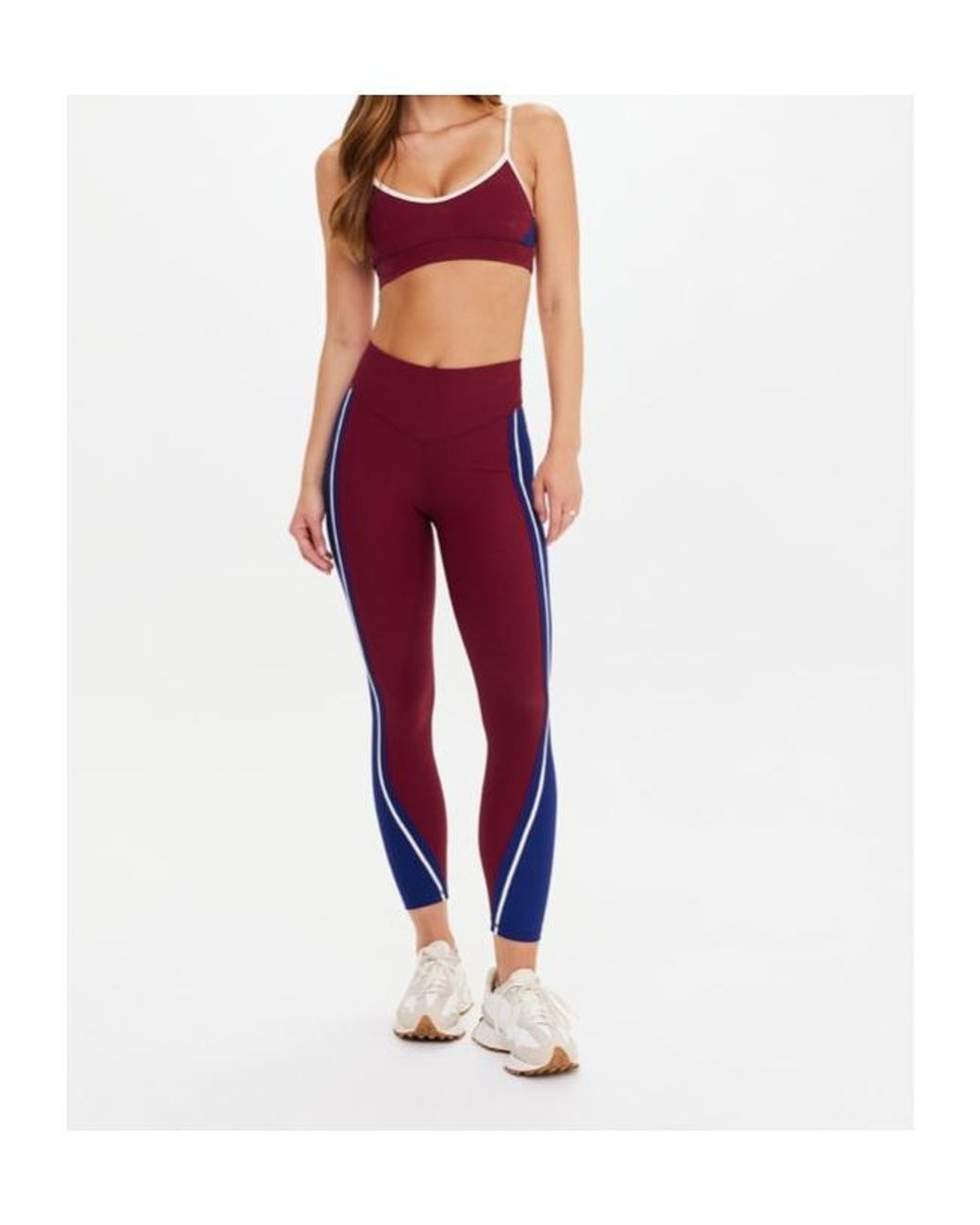 The Upside Red Adesa Stripe Leggings