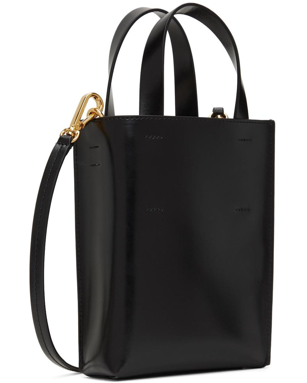 Marni Metallic Museo Logo Printed Nano Top Handle Bag for men
