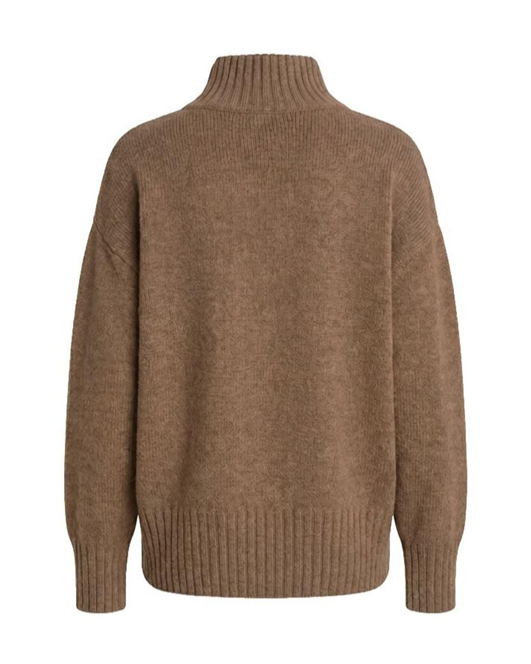 Malo Brown Ribbed-Knit Cashmere Sweater