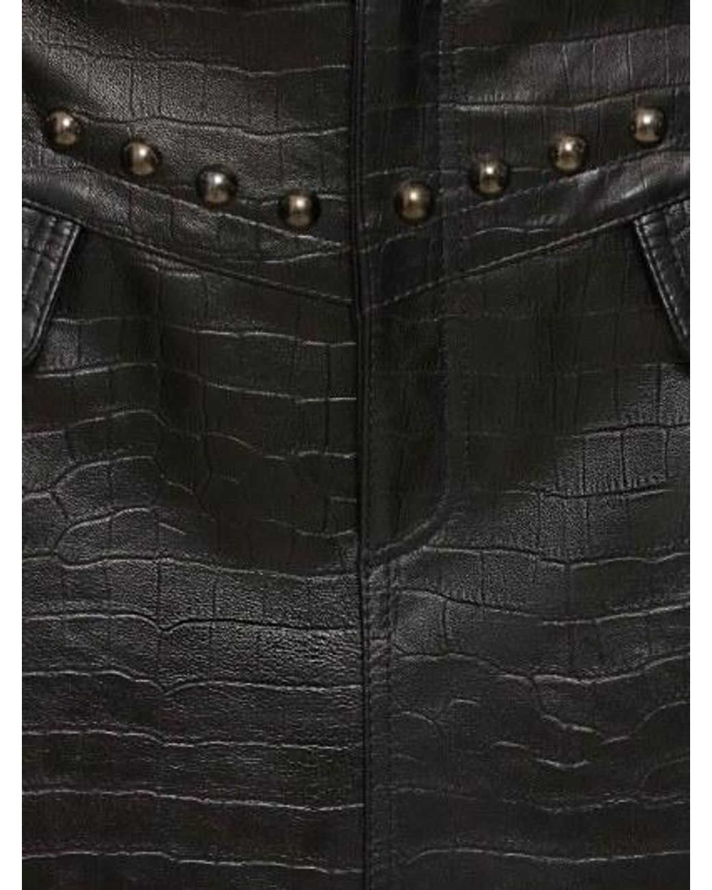Alessandra Rich Black Texture Mid-Length Skirt