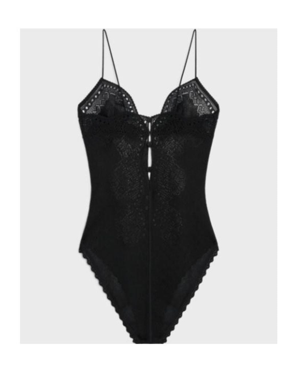 Céline Black Lingerie Bodysuit