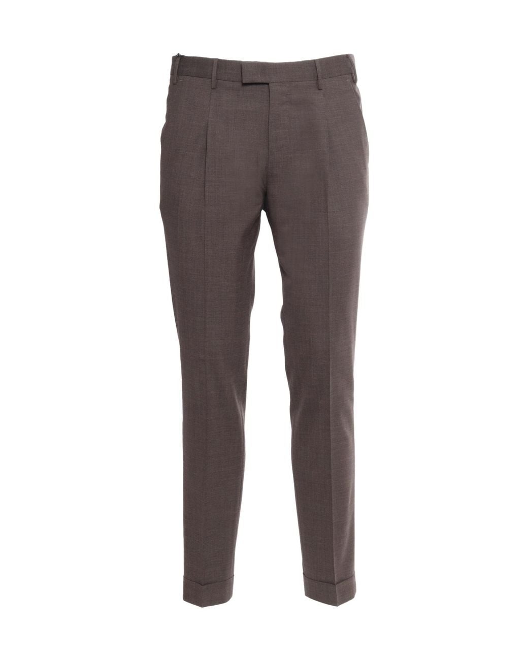 PT01 Gray Pt Torino Turn-Up Hem Straight-Leg Trousers for men