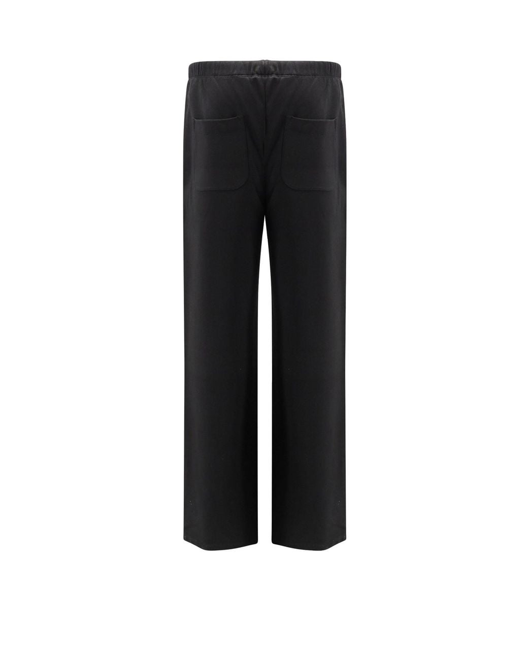 Ih Nom Uh Nit Black Logo Printed Wide-Leg Trousers for men