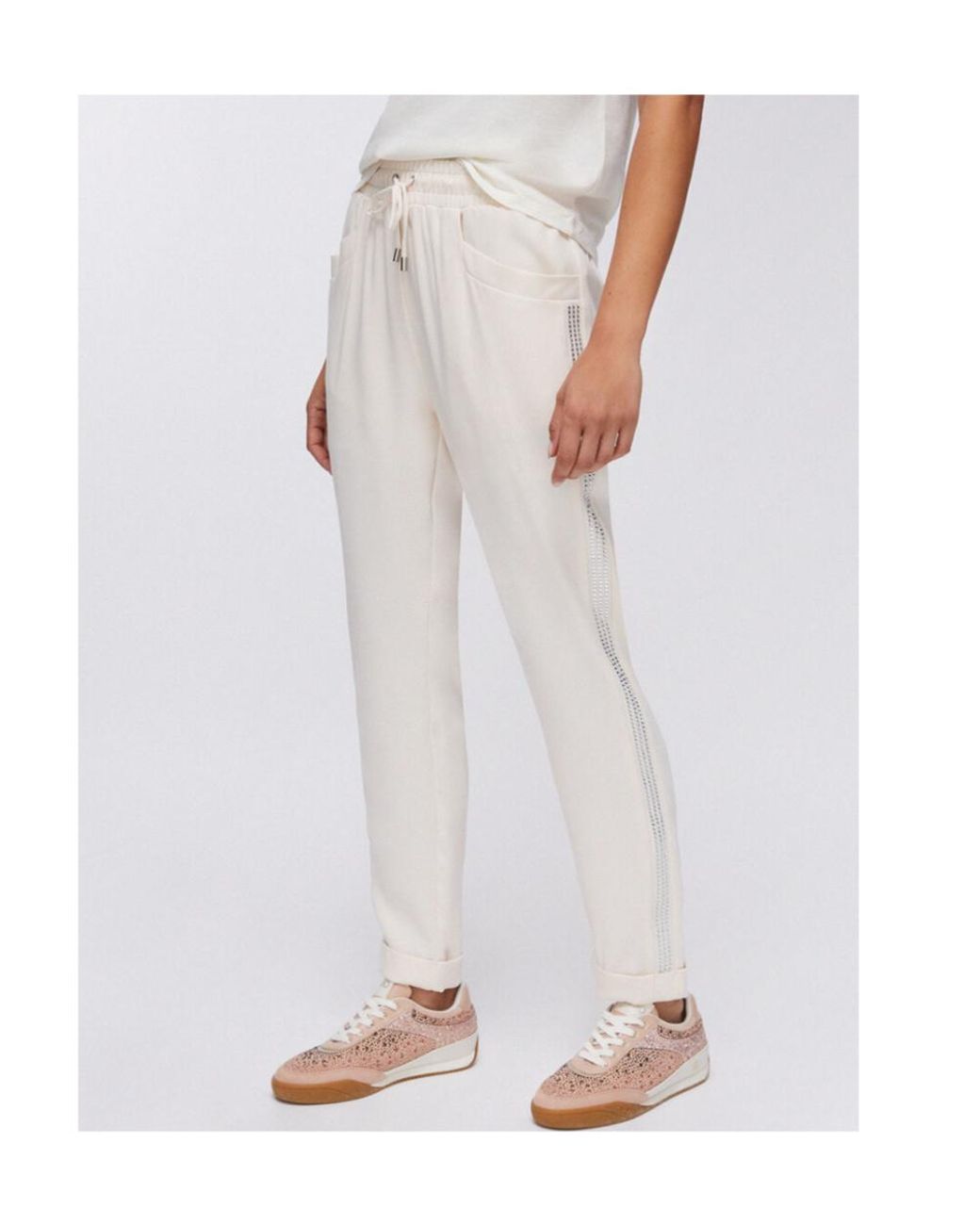 Liu Jo Natural Side Detail Trousers