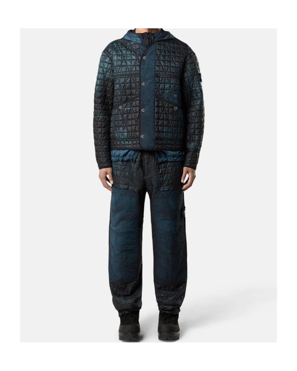 Stone Island Blue Loose-Fit Joggers With Wind-Resistant Inner Coating for men