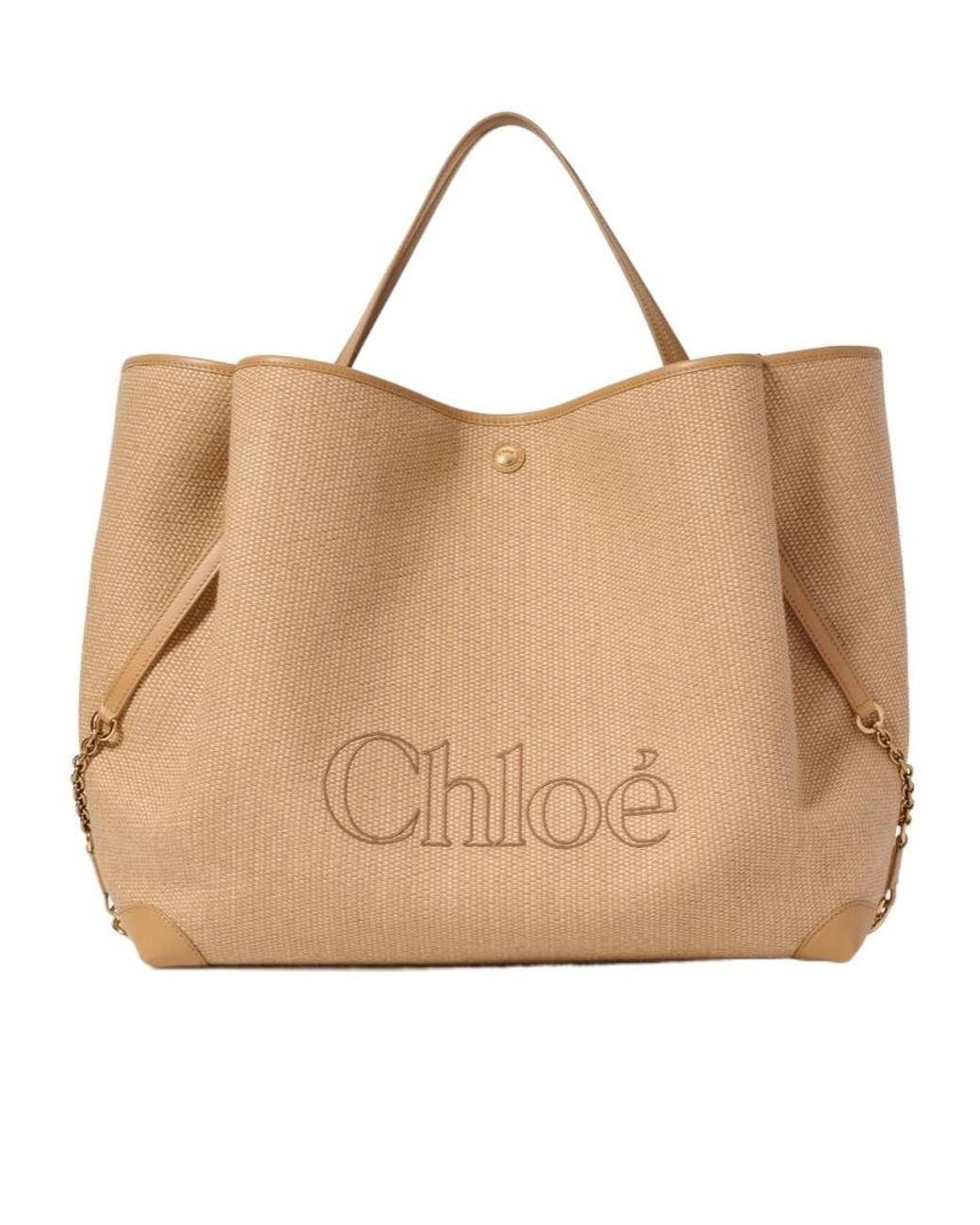 Chloé Natural Chloé Clover Double Carry Bag