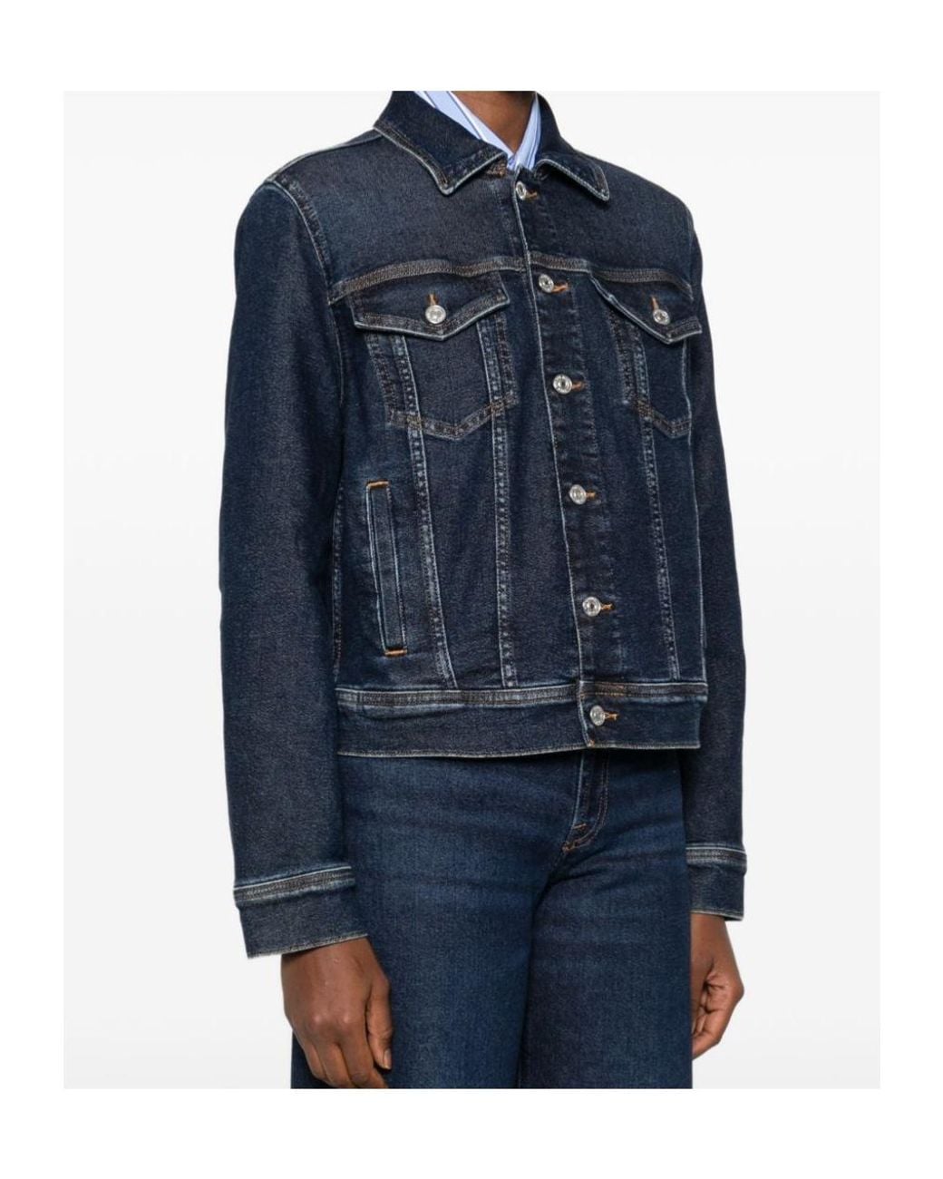 7 For All Mankind Blue Denim Jacket