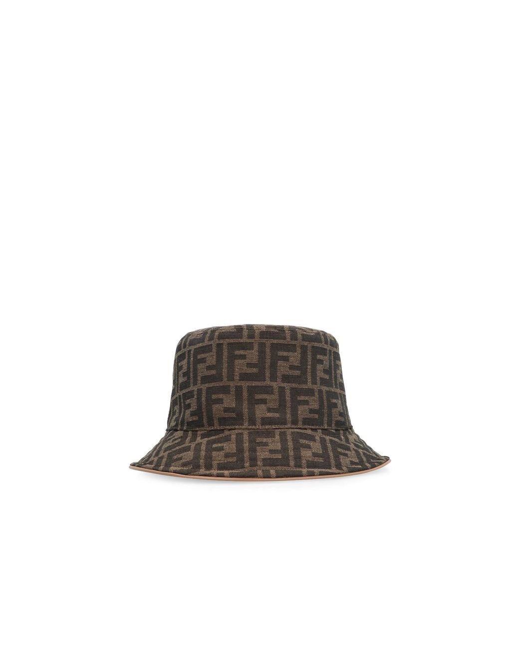Fendi Brown Ff Jacquard Bucket Hat