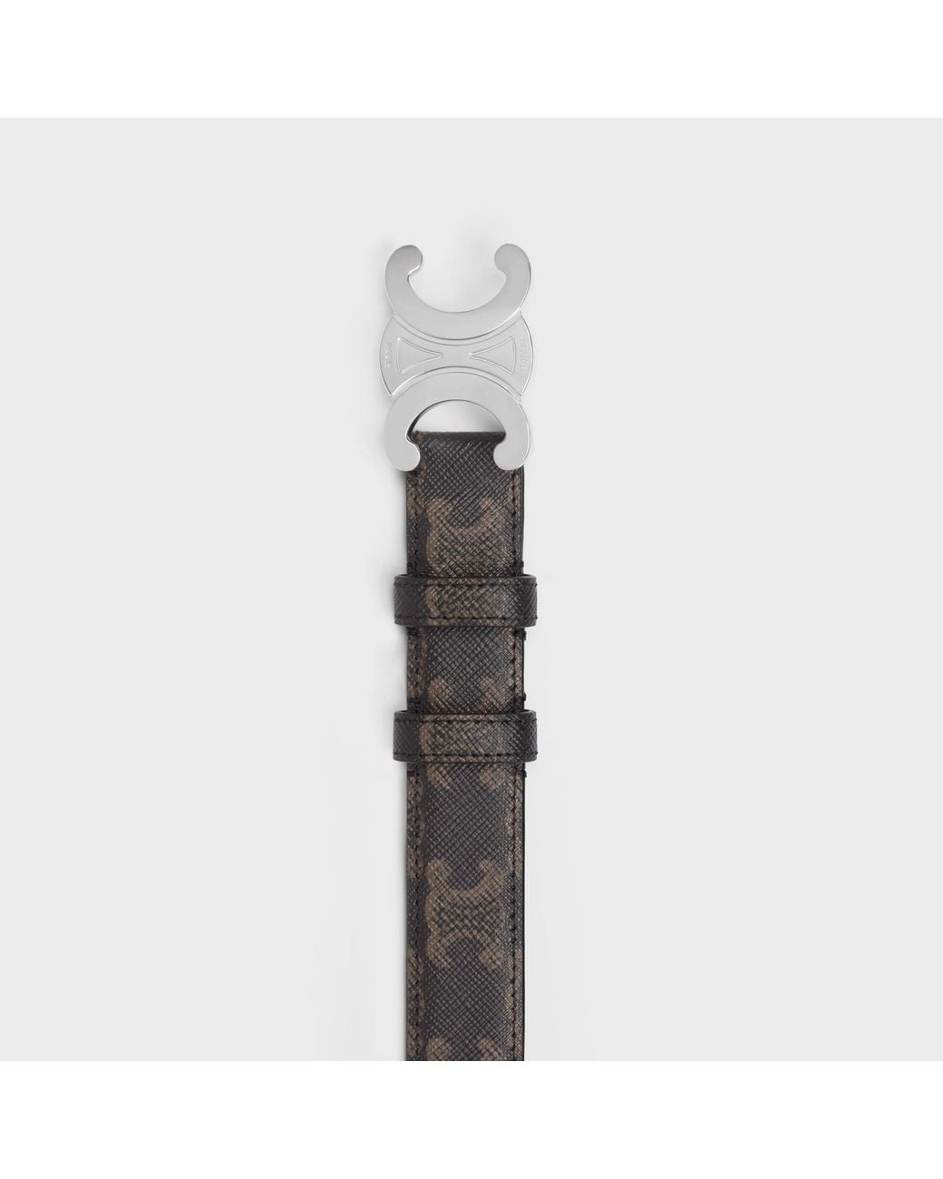 Céline White Triomphe Belt 25 for men
