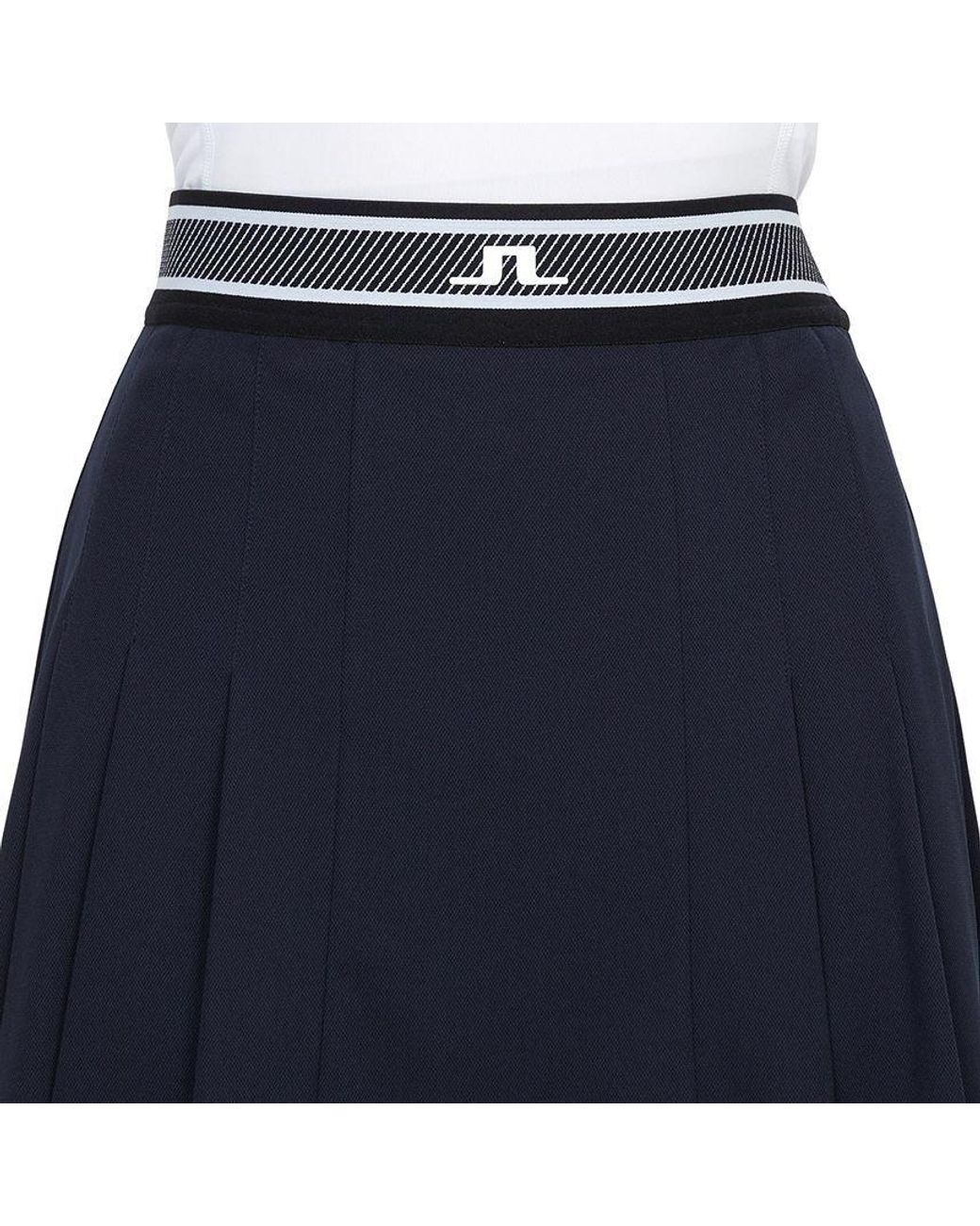 J.Lindeberg Blue Pleated Midi Skirt