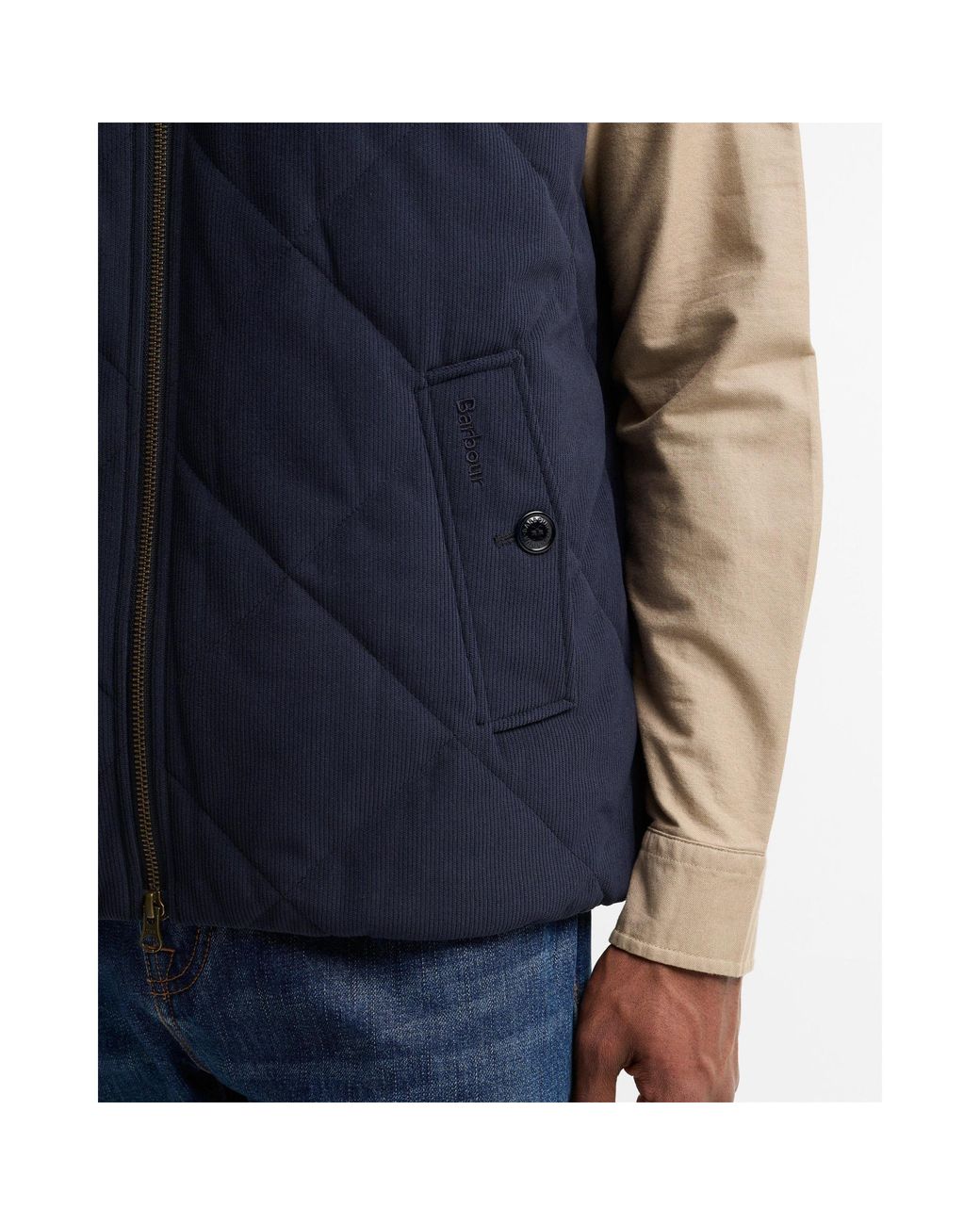 Barbour Blue Corden Modern Heritage Gilet for men