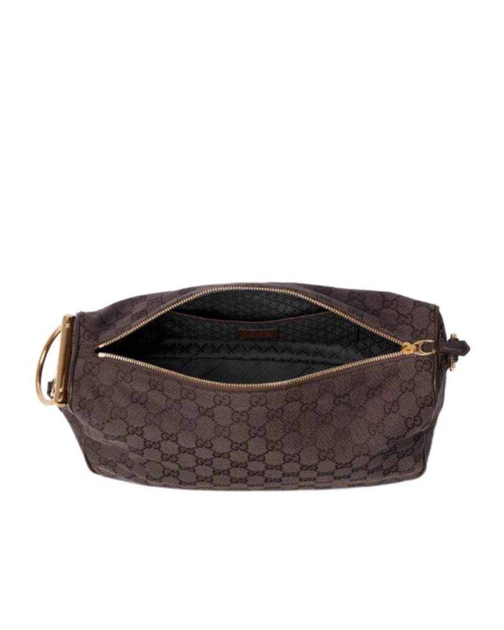 Gucci Brown Half Horsebit Medium Shoulder Bag
