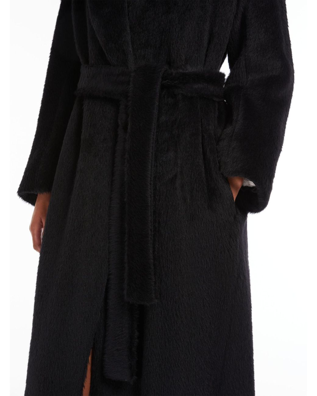 Max Mara Blue 'S Double-Breasted Oversized Coat