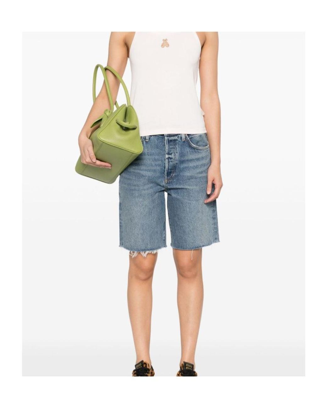 Agolde Blue 90S Denim Shorts