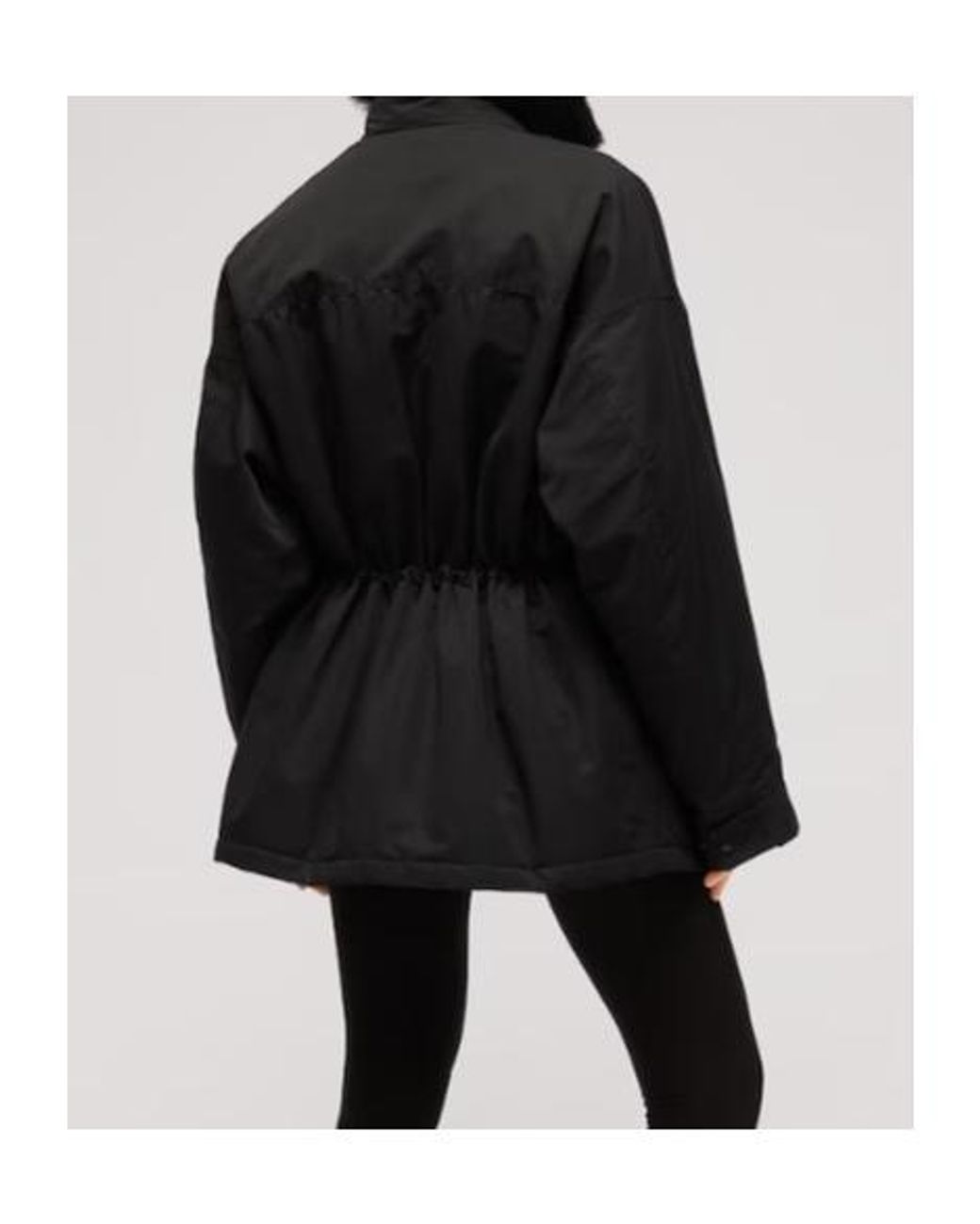 Gucci Black Technical Cotton Faille Jacket With Shearling