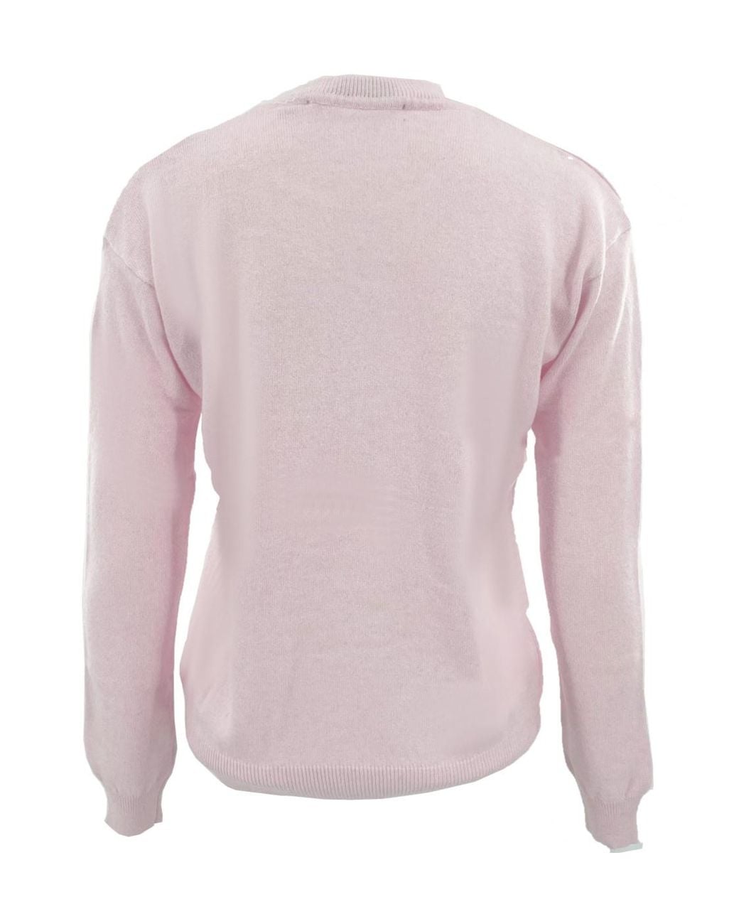 Moschino Pink Round-Collar And Long-Sleeved Sweater